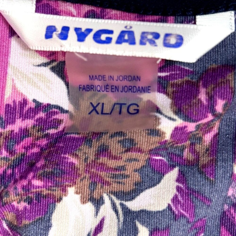 Peter Nygard Women's Geometric Top Blouse Plaid Cheetah Animal Print Size XL - Picture 5 of 6